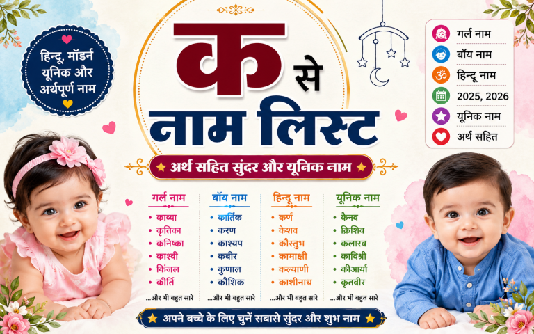 क से नाम लिस्ट
