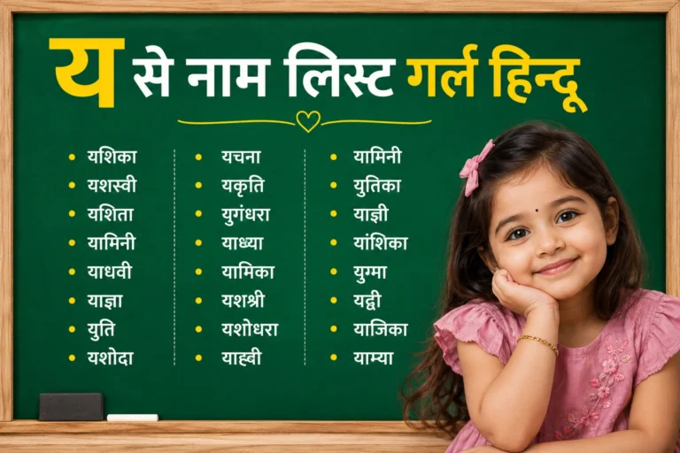 य से नाम लिस्ट गर्ल हिन्दू