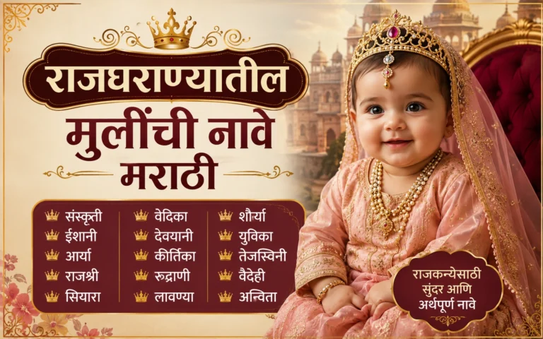 राजघराण्यातील मुलींची नावे मराठी