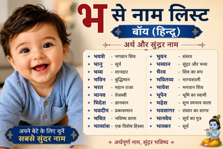 भ से नाम लिस्ट बॉय हिन्दू